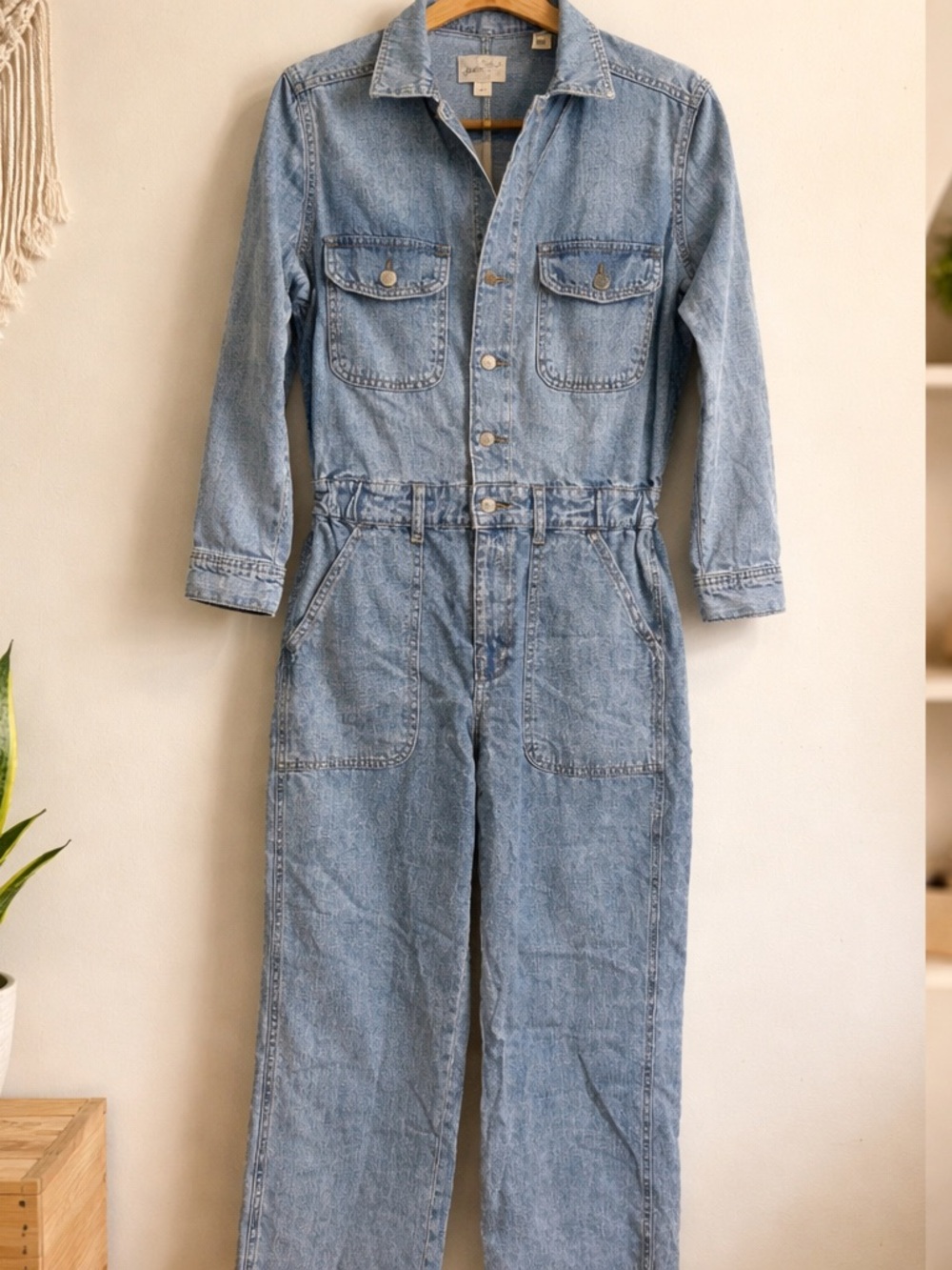 Universal Thread Light Blue Denim Utility Jumpsuit